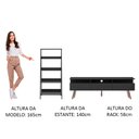 Ver imagem 5 de Rack para Tv até 65 Polegadas Madesa Londres e Estante Escada - Preto
