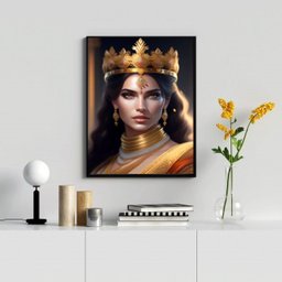 Quadro Decorativo Imperatriz- Arquétipo 45x34cm:madeira Preta - 2