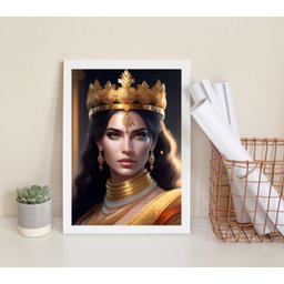 Quadro Decorativo Imperatriz- Arquétipo 45x34cm:madeira Preta - 1