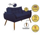 Ver mais imagens de Kit 02 Poltronas + Sofá 2 Lugares com Puff Opala Balaqui Azul Marinho