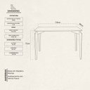 Ver imagem 4 de Mesa de Jantar Retangular 120cm Tampo Laminado Aura Marrom/Mel