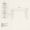 Ver imagem 3 de Mesa de Jantar Retangular 120cm Tampo Laminado Aura