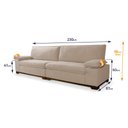 Ver imagem 2 de Sofá Living Siberian 2,30m Bouclê Bege Braço Reclinável - King House