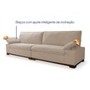 Ver imagem 4 de Sofá Living Siberian 2,30m Bouclê Bege Braço Reclinável - King House