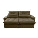 Ver imagem 5 de Sofá Retrátil Reclinável Sevilha 3,00m Suede Velut Bege Molas Ensacadas - King House