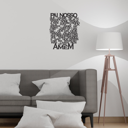 Painel Oração Pai Nosso em Relevo Mdf 3mm Quarto Sala Parede - 5