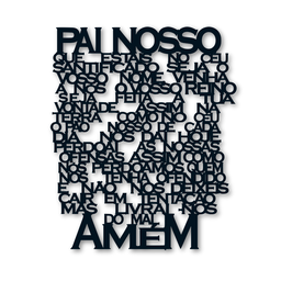 Painel Oração Pai Nosso em Relevo Mdf 3mm Quarto Sala Parede - 1