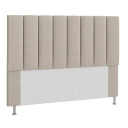 Cabeceira Estofada Cama Box King 195 Cm Carla - Bege - 1