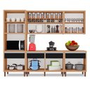 Ver imagem 4 de Cozinha Completa Modulada Tuboarte Maitê 100% Mdf com 2 Balcões 9 Portas e 4 Gavetas