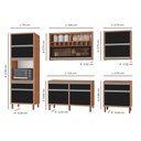 Ver imagem 3 de Cozinha Completa Modulada Tuboarte Maitê 100% Mdf com 2 Balcões 9 Portas e 4 Gavetas