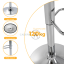 Ver imagem 2 de Kit 4 Banquetas Altas de Cozinha Ilha Bancada Gourmet Estofadas Gomos Marrom