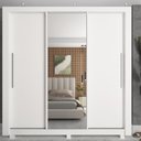 Ver imagem 7 de Guarda-Roupa Casal 3 Portas com 1 Porta Espelho com Pés 100% MDF Roma
