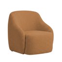 Ver imagem 1 de Poltrona Decorativa Vitta Pés Madeira Bouclé Terracota - Nexta Casa