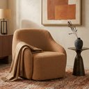 Ver imagem 3 de Poltrona Decorativa Vitta Pés Madeira Bouclé Terracota - Nexta Casa