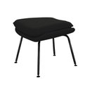 Ver imagem 6 de Poltrona Womb Chair com Puff Linho Base Preta Linha Premium Leitura Relaxamento Sala Moderna - Preto