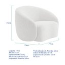 Ver imagem 5 de Kit Divã Recamier Orgânico França 220cm Lado Direito e 2 Poltronas Amore Bouclé