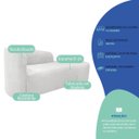 Ver imagem 4 de Kit Divã Recamier Orgânico França 220cm Lado Direito e 2 Poltronas Amore Bouclé