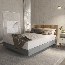 Cabeceira Ripado Modular 4 Caixas Ubatuba Cama Queen Linea Brasil - 5