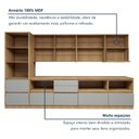 Ver mais imagens de Cozinha Completa Modulada 10 Peças 14 Portas 11 Gavetas com Rodapé Norten Verde/Nature