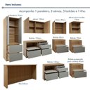 Ver imagem 6 de Cozinha Completa Modulada 10 Peças 14 Portas 11 Gavetas com Rodapé Norten Verde/Nature