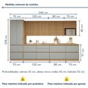 Ver imagem 4 de Cozinha Completa Modulada 10 Peças 14 Portas 11 Gavetas com Rodapé Norten Verde/Nature