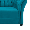 Ver imagem 6 de Sofá Recamier Divã Chesterfield 185cm Sofia Suede Azul Turquesa Capitonê- Mabe Magazine