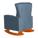 Ver imagem 3 de Kit 2 Poltronas Estofada Balanço Melinda Linho Azul