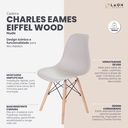 Ver imagem 2 de Cadeira para Cozinha Sala de Jantar Quarto Charles Eames eiffel 130ppp Kit 5 Unidades Cor:nude