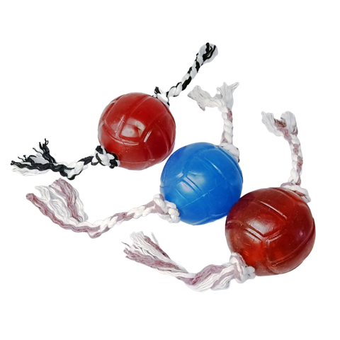 Brinquedo para Cães Bola Cristal Bone Lisa Laço Preto 75mm