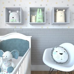 Conjunto 3 Nichos para Quarto Infantil - 7