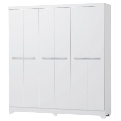 Guarda Roupa Casal 6 Portas 217x202 Cm E530 Branco Kappesberg