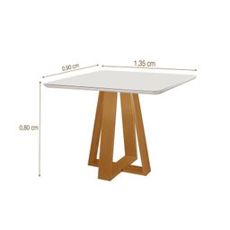 Mesa para Sala de Jantar Tampo de Vidro Grécia - 3