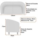 Ver imagem 2 de Conjunto de Sofá Dolar 2 Lugares Fixo 120cm Caramelo Sallar Home