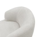 Ver imagem 4 de Poltrona Decorativa Orgânica Living Have Base Madeira Giratória Bouclê Off White - Desk Design