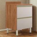 Ver imagem 2 de Balcao com Tampo 1p 1g 60 Cm Mdf Proenca Nogueira Nude Prime Demartez