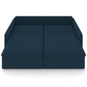Ver imagem 3 de Sofá Cama Retrátil para Sala de Estar 234cm Una K01 Veludo Azul Marinho - Lyam Decor