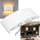 Ver imagem 5 de Arandela Luminaria Parede 8w 8 Fachos Iluminaçao Led Casa Rua Garagem Quintal Jardim Predio Muro Ent