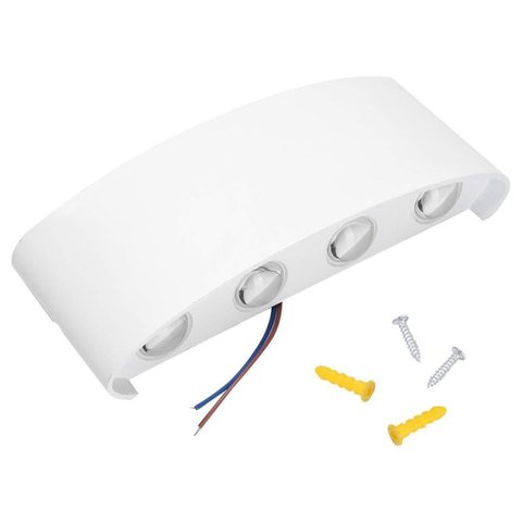 Arandela Luminaria Parede 8w 8 Fachos Iluminaçao Led Casa Rua Garagem Quintal Jardim Predio Muro Ent