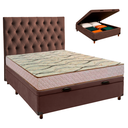 Ver imagem 1 de Kit Cama Box Bau + Cabeceira + Colchão Casal D33 - Maxsono - Paropas