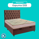 Ver imagem 4 de Kit Cama Box Bau + Cabeceira + Colchão Casal D33 - Maxsono - Paropas