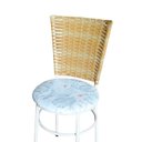 Ver imagem 2 de 2 Cadeiras para Mesa Branca Hawai Palha Assento Floral:floral Gelo
