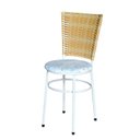 Ver imagem 3 de 2 Cadeiras para Mesa Branca Hawai Palha Assento Floral:floral Gelo