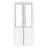 Porta de Alumínio Camarão Com Vidro e Trinco Lado Direito 210x70cm Branco Allo Esquadrias - 1