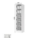 Ver imagem 3 de Cristaleira 01 Porta com Vidro 50cm Americana Branco/HP