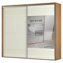 Ver imagem 1 de Roupeiro Menfis 2 Portas com Espelho Cor Freijo Off White 267cm - 66717