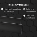Ver imagem 5 de Kit 7 Rodapé Poliestireno 10cm X 2m Acabamento Moderno