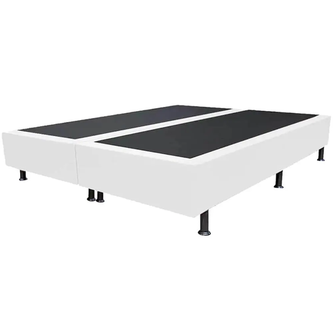 Cama Base Box Casal Bipartido 138x188 Sintético Branco