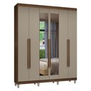 Ver imagem 4 de Guarda-Roupa Casal com Pés 6 Portas Batentes com Espelho Venus Madesa