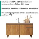 Ver imagem 5 de Balcao para Pia 4 Portas 1 Gaveta 156 cm Grecia Cedro Rudk