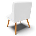 Ver imagem 7 de Kit 6 Cadeiras Estofadas para Sala de Jantar Pés Palito Lia Sintético Branco - Ibiza